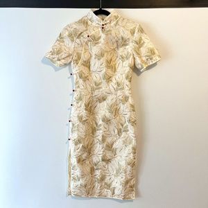 Leafy Lace Summer Midi QiPao/CheongSam dress